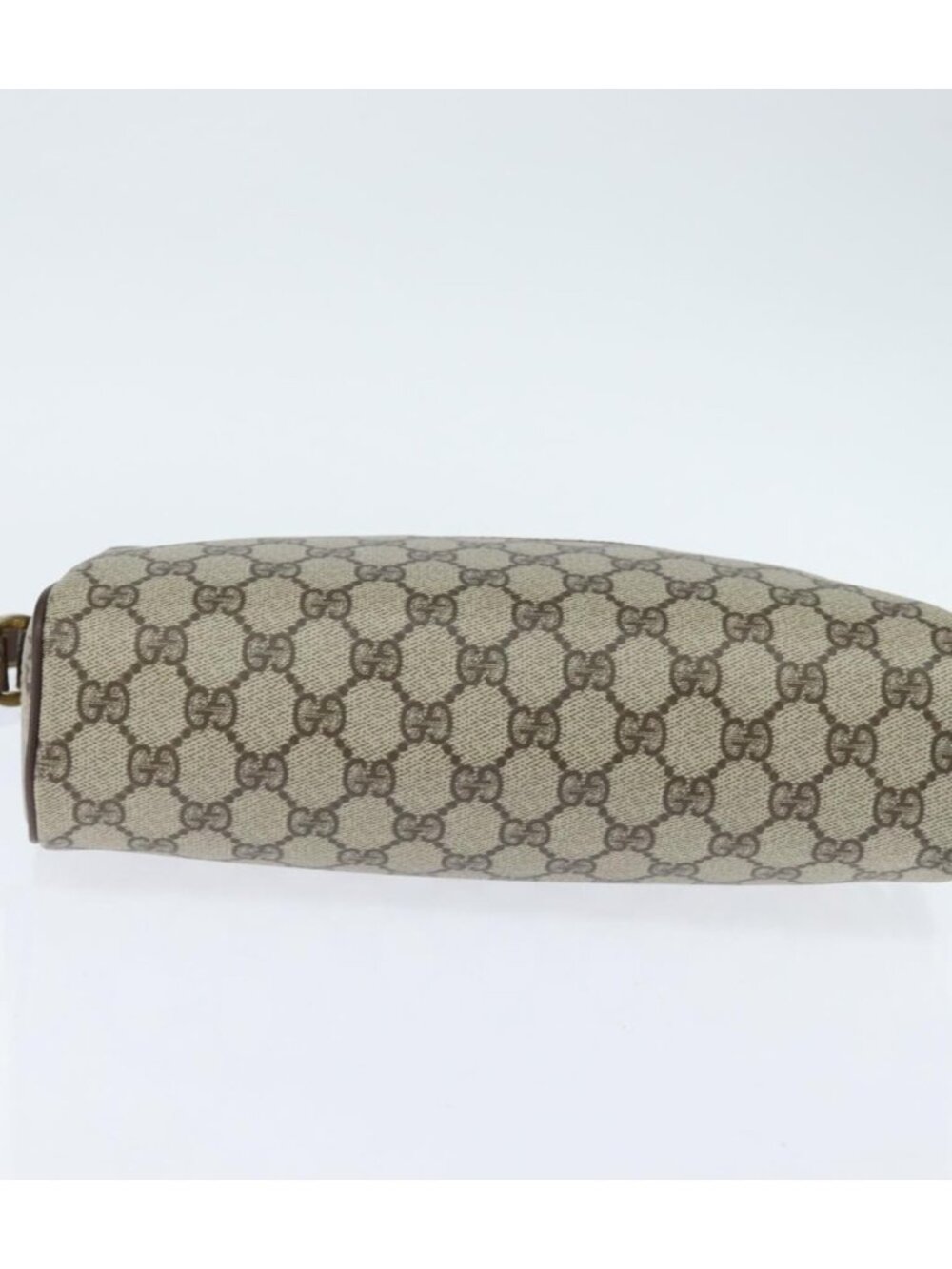 GUCCI GG Supreme Web Sherry Line Bag PVC Beige Gold 40 02 088 - Picture 7 of 16